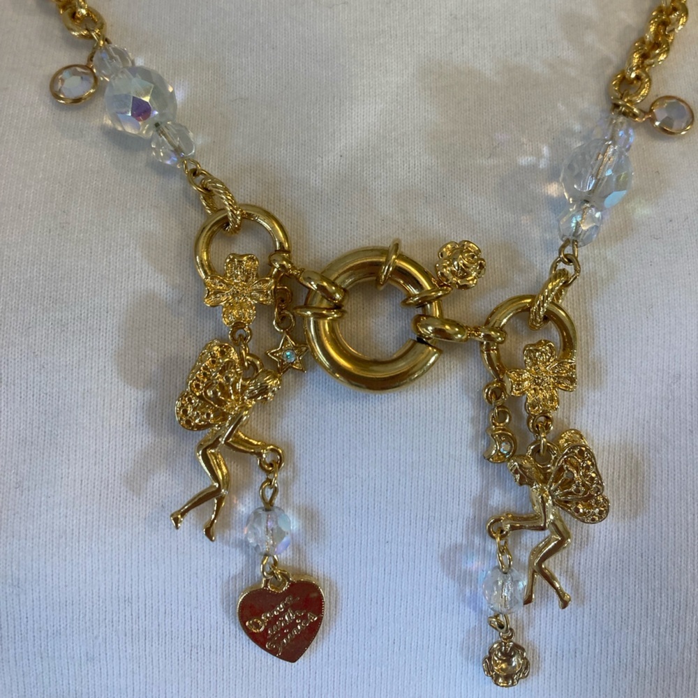 Kirks Folly Angel Cherub Crystals Necklace